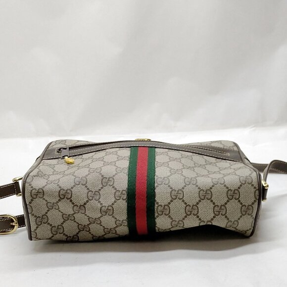 Vintage Gucci Clutch Sherry Line Brown PVC Crossbody Bag mon621-101625 - Picture 8 of 16